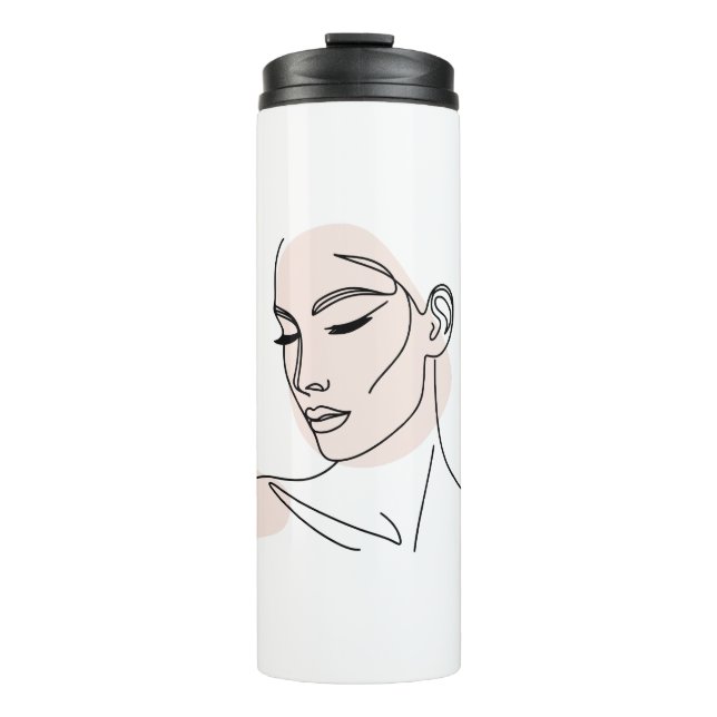 Termo Dibujo de cara de una mujer de línea nº2 (Anverso)