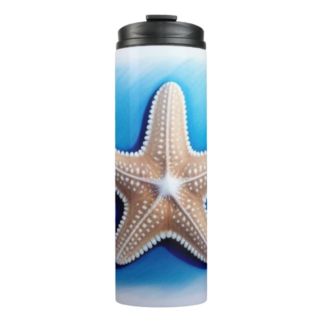 Termo Dibujo de crayón de estrella de mar (Anverso)