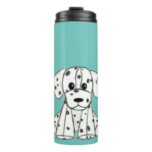 Termo Dibujo de perro de peluche dálmata contorno simple