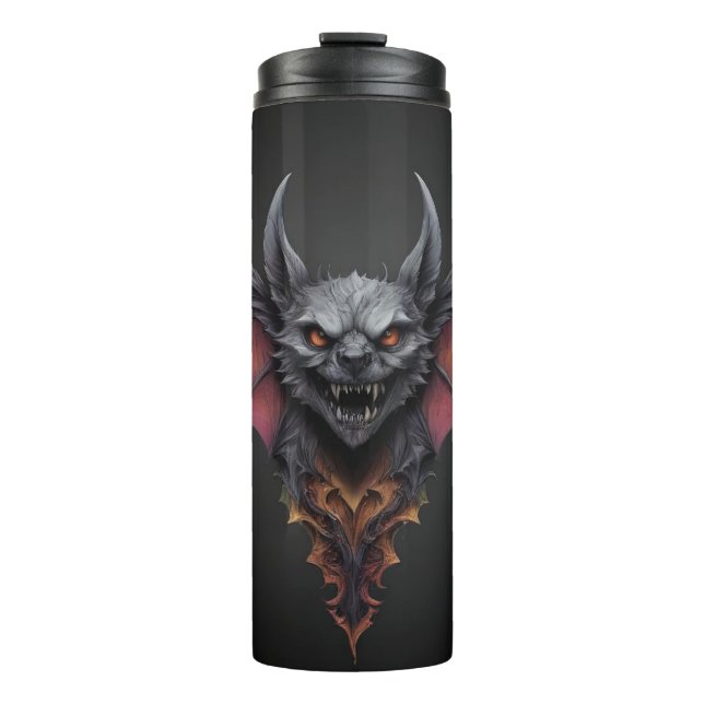 Termo Dibujo de tinta de barba aterrador, (Anverso)