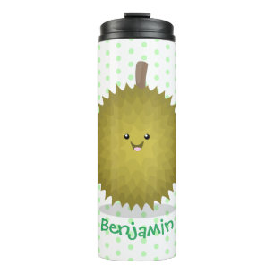 Termo Dibujo de una ilustración de durian de dibujos ani
