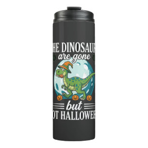 Termo Dibujo divertido de bruja de Halloween de dinosaur