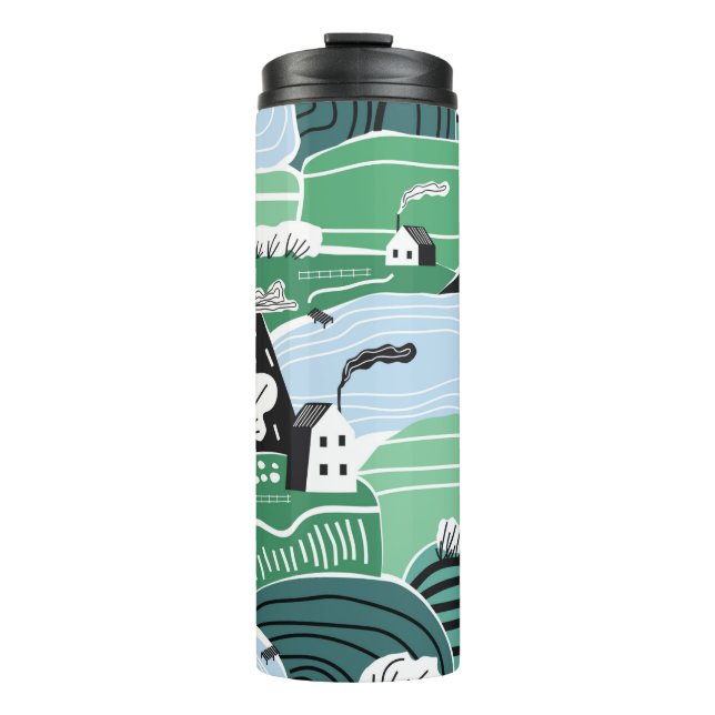 Termo Dibujo manual de ilustraciones gráficas abstractas (Anverso)