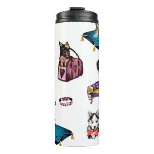 Termo Dibujo manual pintura al óleo lindo personalizado