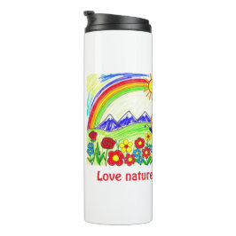 Termo Dibujo natural colorido para los amantes de la nat