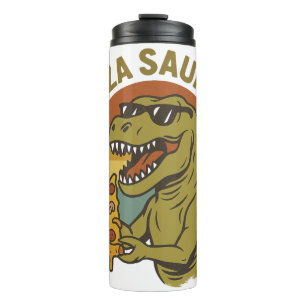 Termo Dino de pizza de Guay al estilo retro