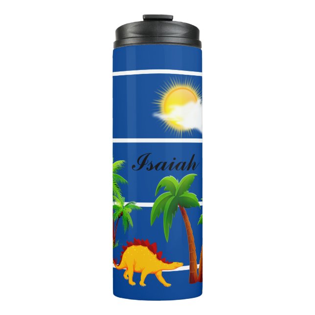 Termo Dino en la playa  (Anverso)