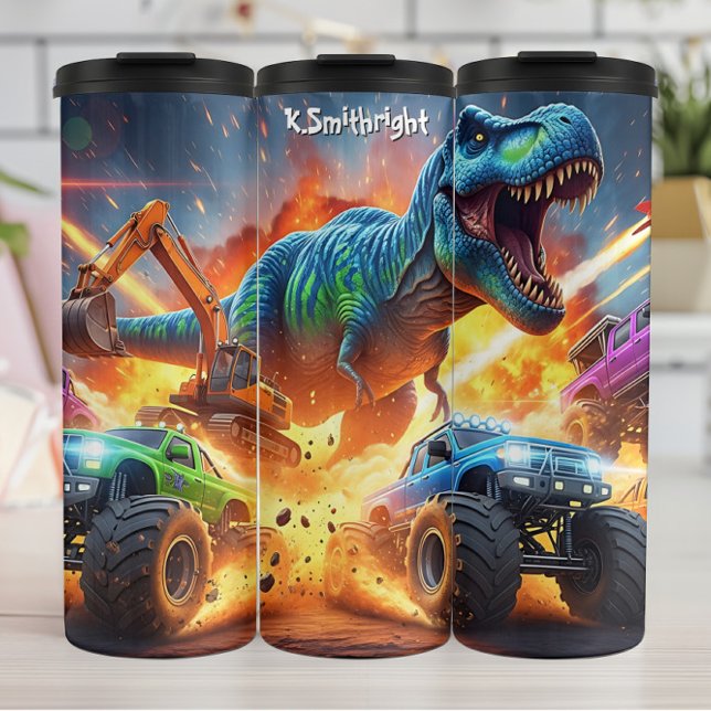 Termo Dinosaur Monster Truck Construction Chaos (Subido por el creador)