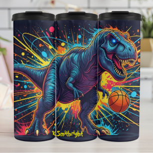 Termo Dinosaurio de Baloncesto Acción de Energía Neon