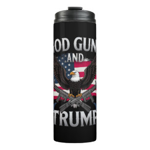 Termo Dios Armas Y Águila De La Bandera Estadounidense T