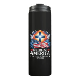 Termo Dios Bendiga América 250 Años 1776-2026
