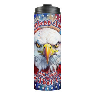 Termo Dios Bendiga América Tierra Que Amo Águila Roja Fu
