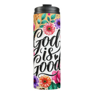 Termo Dios es un buen mensaje religioso, un tumbler térm