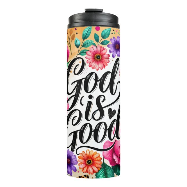 Termo Dios es un buen mensaje religioso, un tumbler térm (Anverso)