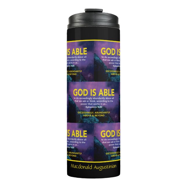 Termo DIOS PUEDE Efesianos 3:20 Escritura Personalizada (Anverso)