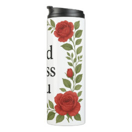Termo Dios te bendiga Rosa floral religiosa