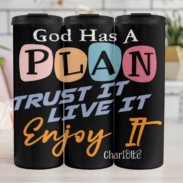 Termo Dios Tiene Un Plan Disfruta (Subido por el creador)