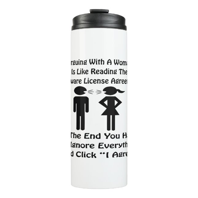 Termo Discutir Con Una Mujer Es Como Leer El Software (Anverso)