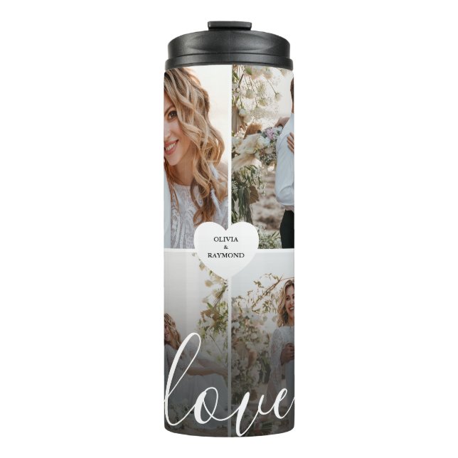 Termo Diseñar tu propia fotografía del Collage de amor (Anverso)