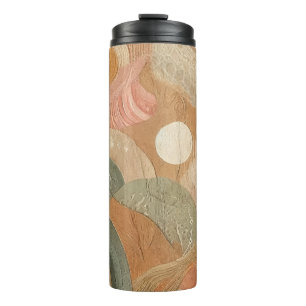 Termo Diseño abstracto bohemio vintage retro terroso