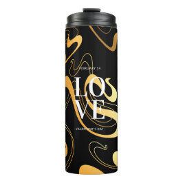 Termo Diseño abstracto clásico amarillo y negro