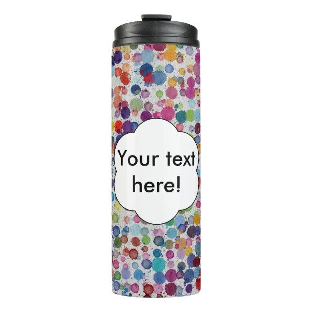 Termo Diseño abstracto de salpicaduras coloridas (Anverso)