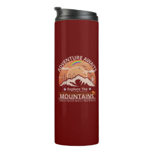 Termo Diseño "Adventure Awaits-Explore the mountain"