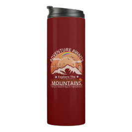 Termo Diseño "Adventure Awaits-Explore the mountain"