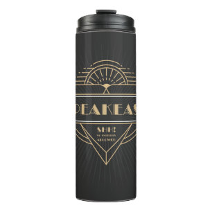 Termo Diseño Art Deco Speakeasy de los años 1920
