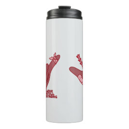 Termo Diseño ASL ILY - Amor Herido Pero Todavía Fuerte