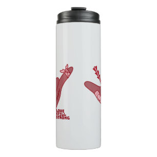 Termo Diseño ASL ILY - Amor Herido Pero Todavía Fuerte