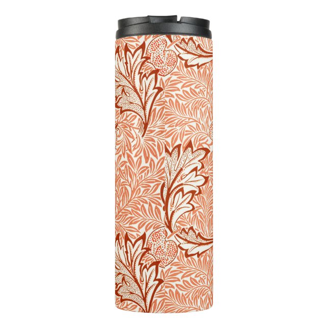 Termo Diseño botánico de Apple William Morris (Reverso)