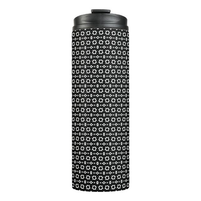 Termo Diseño clásico en blanco y negro (Anverso)