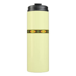 Termo Diseño continuo de naranja amarillo