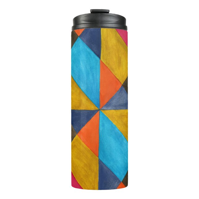 Termo Diseño creativo abstracto de acuarela. (Anverso)