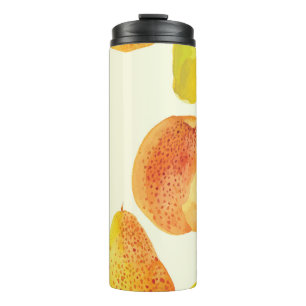 Termo Diseño de acuarela de frutas frescas de época