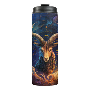 Termo Diseño de Acuarela del Signo Zodiacal Capricornio