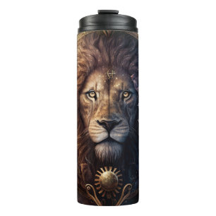 Termo Diseño de Acuarela del Signo Zodiacal Leo