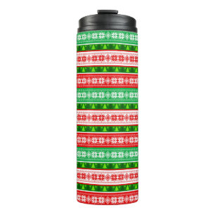 TERMO DISEÑO DE ADORNOS NAVIDEÑOS ROJO BLANCO VERDE