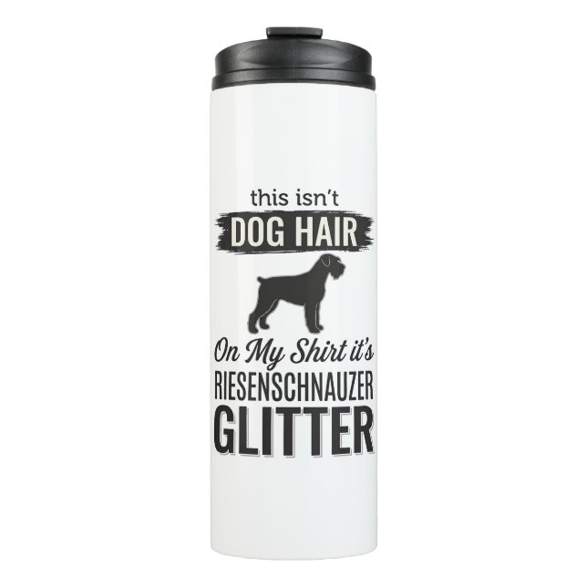 Termo Diseño de amante de perro divertido con brillo Rie (Anverso)