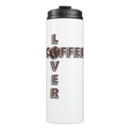 Termo Diseño de amante del café con frijol real