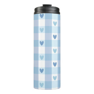 Termo Diseño de Amor Cuadriculado Pastel Adorable