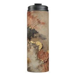 Termo Diseño de arte abstracto de lujo | Tones de tierra