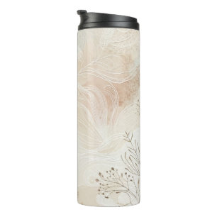 Termo Diseño de Arte de Cuerda Floral Botánico Bohemio L