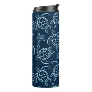 Termo Diseño de Arte de Tortuga Marina Tumbler