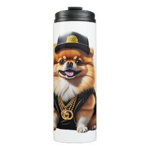 Termo Diseño de Arte Moderno de Cara de Husky Geométrico