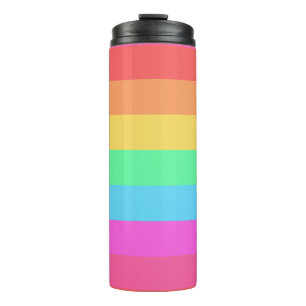 Termo Diseño de bandas de color de arcoiris Pastel