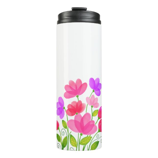 Termo Diseño de Banquetes de Flores de Agua-42704 (Anverso)