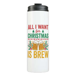 Termo Diseño de Bebida Navideña Christmas Brew