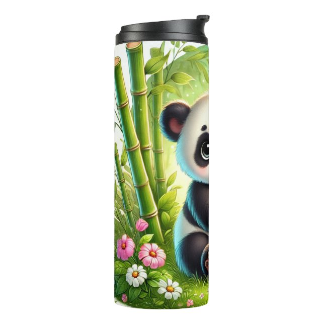 Termo Diseño de bosques de bambú cúbico - Panda Cub Ador (Rotado hacia la izquierda)